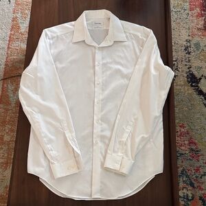 Calvin Klein Men's White Dress Shirt Size 16-1/2, 34-35